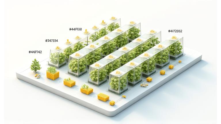 Schéma d'une ferme d'insectes automatisée, modulaire et durable